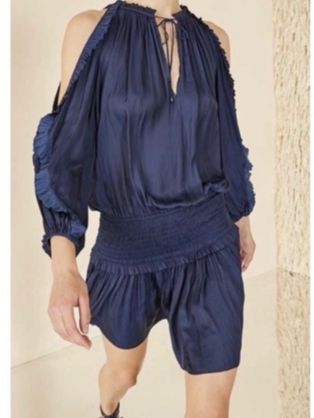 Ulla Johnson Piera Isla Cold-Shoulder Mini Dress